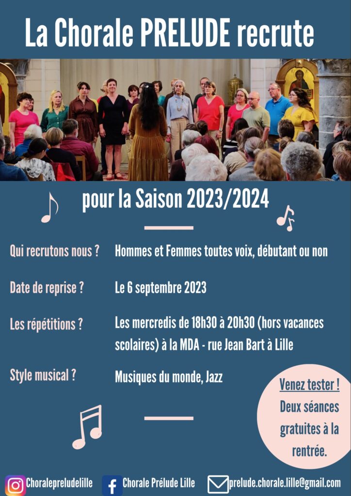 Flyer recrutement Prélude 2023