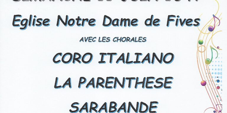 affiche retina 2023 3 choeurs pour un concert sous la direction de Claudine Cuvillier