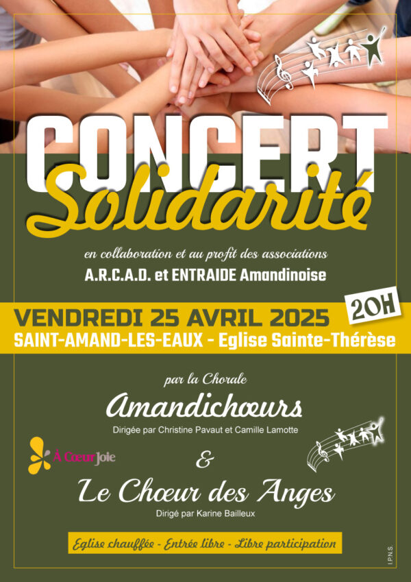 Annonce concert Amandichoeurs du 25 avril 2025