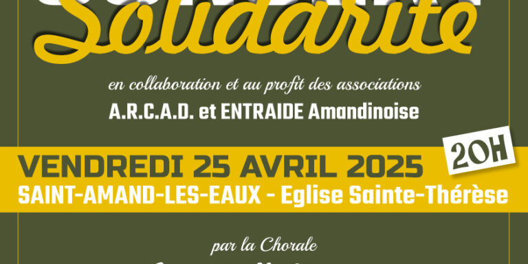 Annonce concert Amandichoeurs du 25 avril 2025
